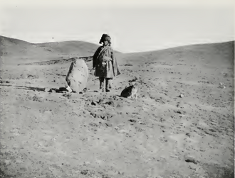 The boundary pillar near Batang, photographed by Eric Teichman in 1922