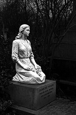 The grave of Caroline Tucker, Highgate Cemetery East