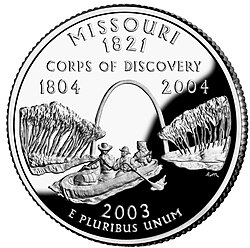 Missouri State quarter featuring the Lewis and Clark Expedition[111]