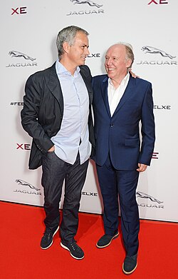 Mourinho as a guest of Jaguar at the 2014 launch of the Jaguar XE in London