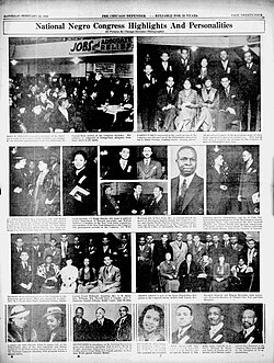 Coverage of the National Negro Congress in the Defender, February 22, 1936