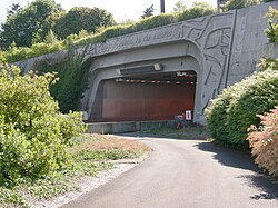 Eastern portal of 1989 tunnel