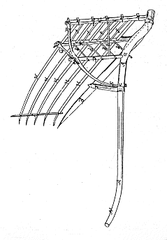 The occasional addition of a cradle aligns the seed heads and makes picking up and winnowing easier.