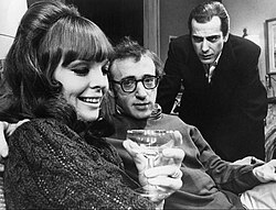 Allen with Diane Keaton and Jerry Lacy in the play Play It Again, Sam