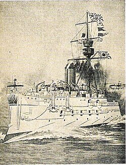 The French-built Matsushima, flagship of the Imperial Japanese Navy during the First Sino-Japanese War
