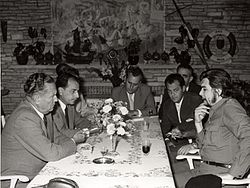 Che Guevara meeting Josip Broz Tito, during Guevara's 1959 diplomatic travels.