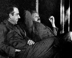 Niels Bohr and Albert Einstein, pictured here at Paul Ehrenfest's home in Leiden (December 1925), had a long-running collegial dispute about what quantum mechanics implied for the nature of reality.