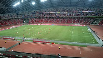 Singapore playing against Syria on 17 November 2015 during the 2018 FIFA World Cup qualification.