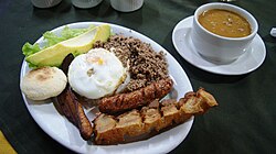 Bandeja paisa is the representative food of Medellín and Antioquia.