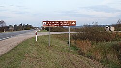 An example Lithuanian road sign