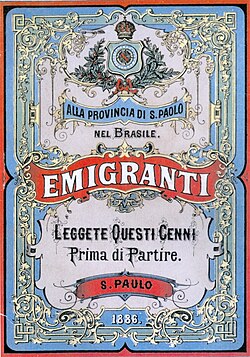 "To the Province of S. Paulo, in Brazil. Immigrants: read these hints before leaving. S. Paulo, 1886"