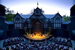 Elizabethan stage at the Oregon Shakespeare Festival in Ashland