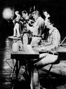 The band in 1970. Left to right: Gerry McGee, Bob Bogle, Don Wilson, Mel Taylor, and John Durrill