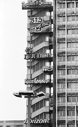 Berliner Verlag building in 1984. The state publishing house edited Berliner Zeitung, BZ am Abend, Für Dich, Freie Welt, Wochenpost, and Horizont.