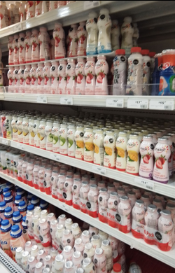 Yogurt drinks on sale