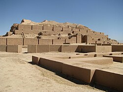 Chogha Zanbil is one of the few extant ziggurats outside of Mesopotamia and considered the best-preserved example in the world.