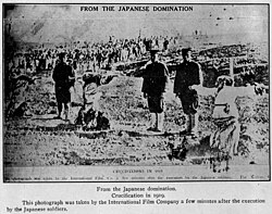 Korean Christians were crucified in the aftermath of the March 1 Movement (1919)