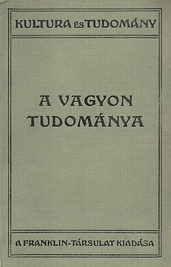J. A. Hobson: The Science of Wealth (Hungarian edition)