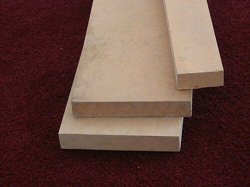 A sample of medium density fibreboard