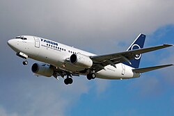 A Boeing 737 airliner is an example of a fixed-wing aircraft