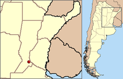 Location of Rosario within the province and the country.