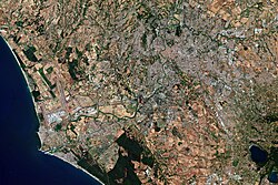 Satellite image of Rome