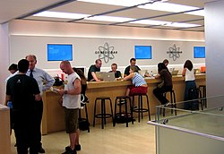 Customers visit the Genius Bar at Apple's Regent Street store in 2006.