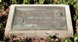 Plaque at the former site of the Rotunda, where ASCE was founded