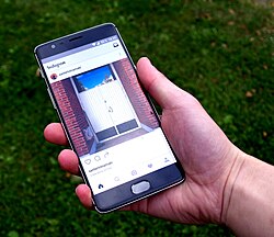 The Instagram photo sharing app on a smartphone