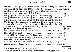 Andrew Jackson and the slave trade in the United States: Jackson, soon to be the "Hero of New Orleans", explains how much it should cost to take a shipment of slaves to Natchez for sale ( The Correspondence of Andrew Jackson, 1926)