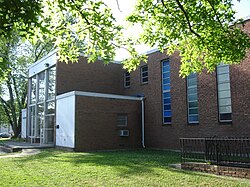 Exterior view of the main building – formerly a Jewish community center