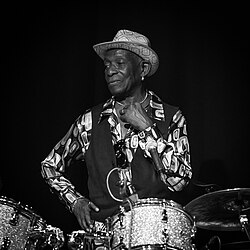 Afrobeat drummer Tony Allen in 2015