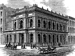 The Bank of California, established in 1864, was the first commercial bank in Western United States.[63]