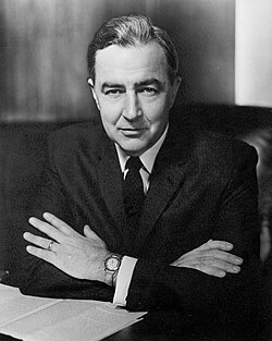 Eugene McCarthy, anti-war candidate for the Democratic nomination for the US presidency in 1968