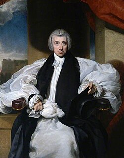 Portrait of William Van Mildert by Thomas Lawrence (1829) hangs in the college dining hall
