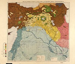 Maunsell's map, a Pre-World War I British Ethnographical Map of the Fertile Crescent area