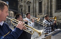 A street brass quartet