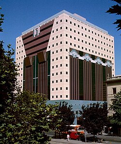 The Portland Building in Portland, Oregon in 1982
