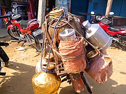 Milk transportation in Salem, Tamil Nadu