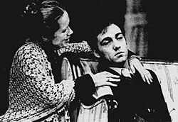 Spacey and Liv Ullmann on the set of Ghosts at the Eisenhower Theater in 1982
