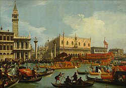 An 18th-century view of Venice by Venetian artist Canaletto