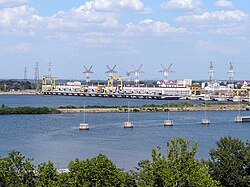 The Đerdap 1 Hydroelectric Power Station is the largest dam on the Danube river and one of the largest hydro power stations in Europe[317]