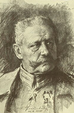 Hindenburg drawn by his friend Hugo Vogel