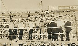 Willard and Dempsey before the world championship bout, 1919