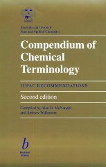 The front cover of the second edition of the Compendium of Chemical Terminology.