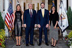 Vance with her husband, President Trump and First lady Melania Trump