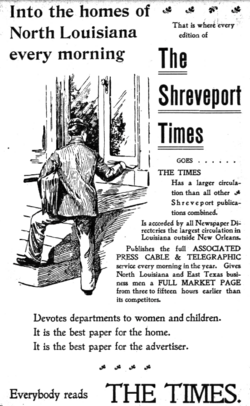 Advertisement for Shreveport Times, 1902