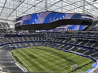 The United States opening its first match at the SoFi Stadium in Los Angeles during the 2026 FIFA World Cup