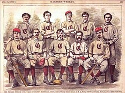 The Cincinnati Red Stockings were the first professional major league team.