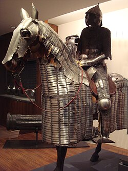 Mail and plate armour with full horse armor of an Ottoman Mamluk horseman (circa 1550), Musée de l'Armée, Paris